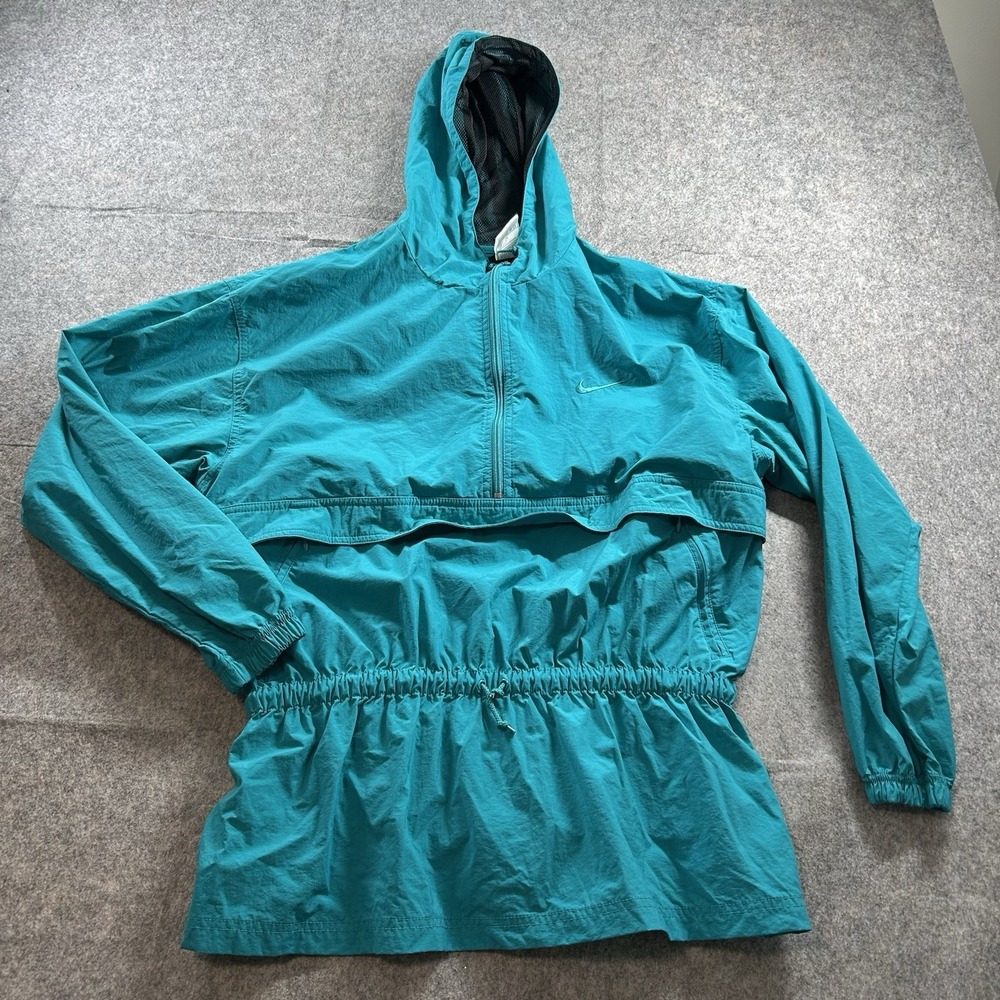 Vintage 90s Nike Anorak Jacket Half Zip Windbreaker Women's Medium Gorpcore Y2K